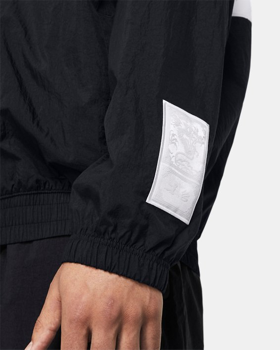 Men's Curry x Bruce Lee Lunar New Year 'Wind' Crinkle Jacket in Black image number 4